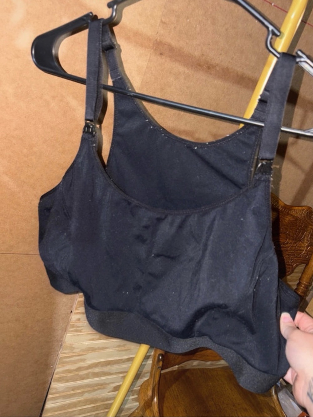 Black Nursing Sleep Bra - Soft Support Bralette